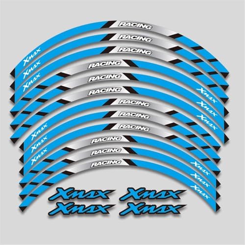 Autocollants de roue moto jante Yamaha XMAX300 XMAX250 Xmax125 stickers course