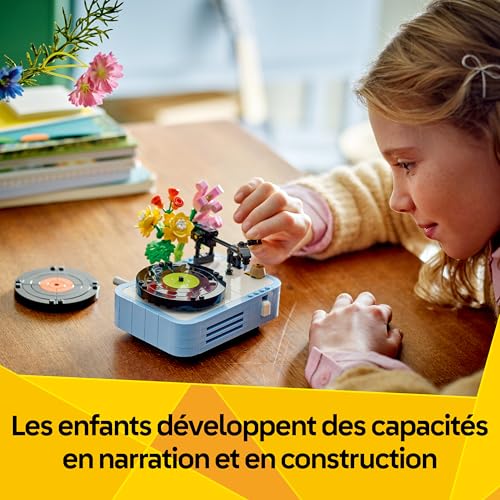 LEGO Creator 3 en 1 Le Tourne Disque et Ses Fleurs Jeu de Construction avec Plantes Se transforme en Radio ou Micro Jouet sur la Musique pour garçons ou Filles dès Cadeau Original 31172 - vue 5