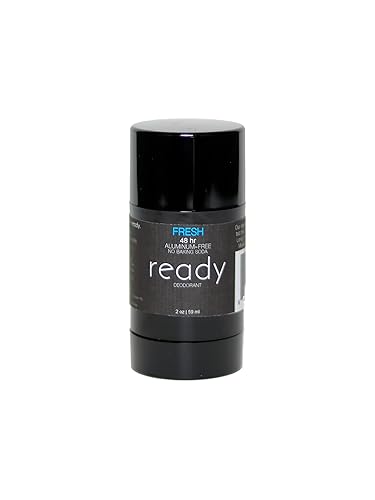 Ready Desodorante Sin aluminio, sin bicarbonato de sodio, desodorante sin talco, unisex, fresco, 2 onzas