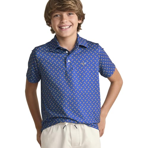 Image of Vineyard Vines Kids Printed Sankaty Polo (Toddler /Little Kids /Big Kids)