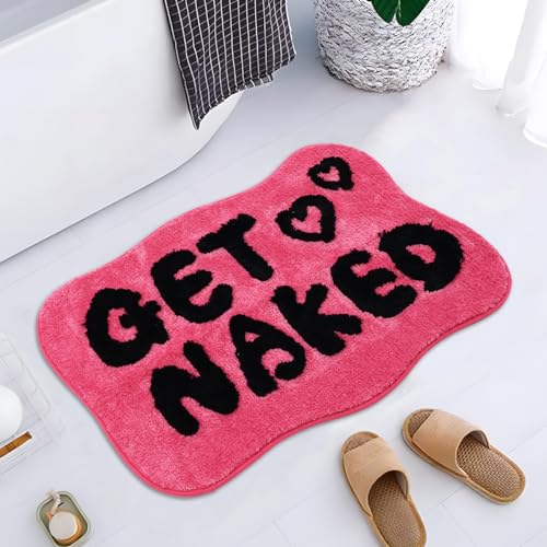 Qleewei Get Naked Bath Mat Fun Bathroom Rugs Soft Non