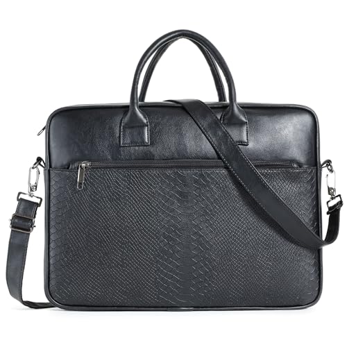 Image of Bagneeds Laptop Bag for Men & Women | Faux Leather Bag | Padded 16 Inch Laptop Sleeve | Office & Business Travel Bag | Budget-Friendly