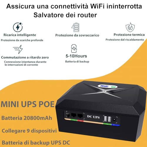 Miniatura 5 de Sai Mini Ups Para Wifi, Router, Módem, Cámara De Vigilancia, Entrada Ac Salida 5v Usb 5v 9v 12v Dc 3a 45w
