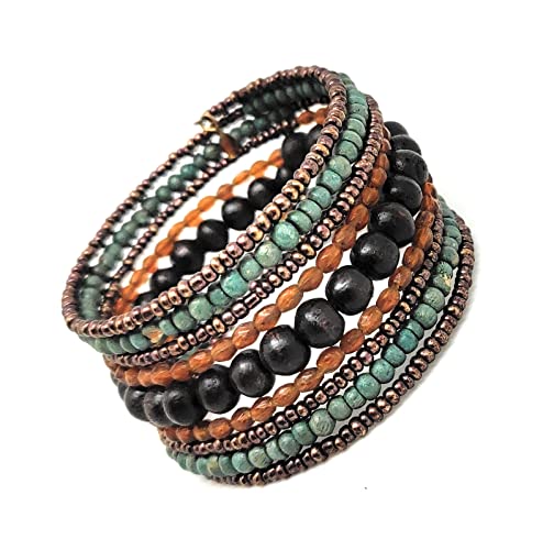 Image of DCA Wood /Glass Multicolor Women Bangle /Bracelet