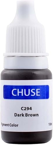 CHUSE C294 Marrón oscuro, 0.35 onzas, pigmento profesional para cejas  Maquillaje permanente para cejas  Los colores curan fieles al tono  Alta