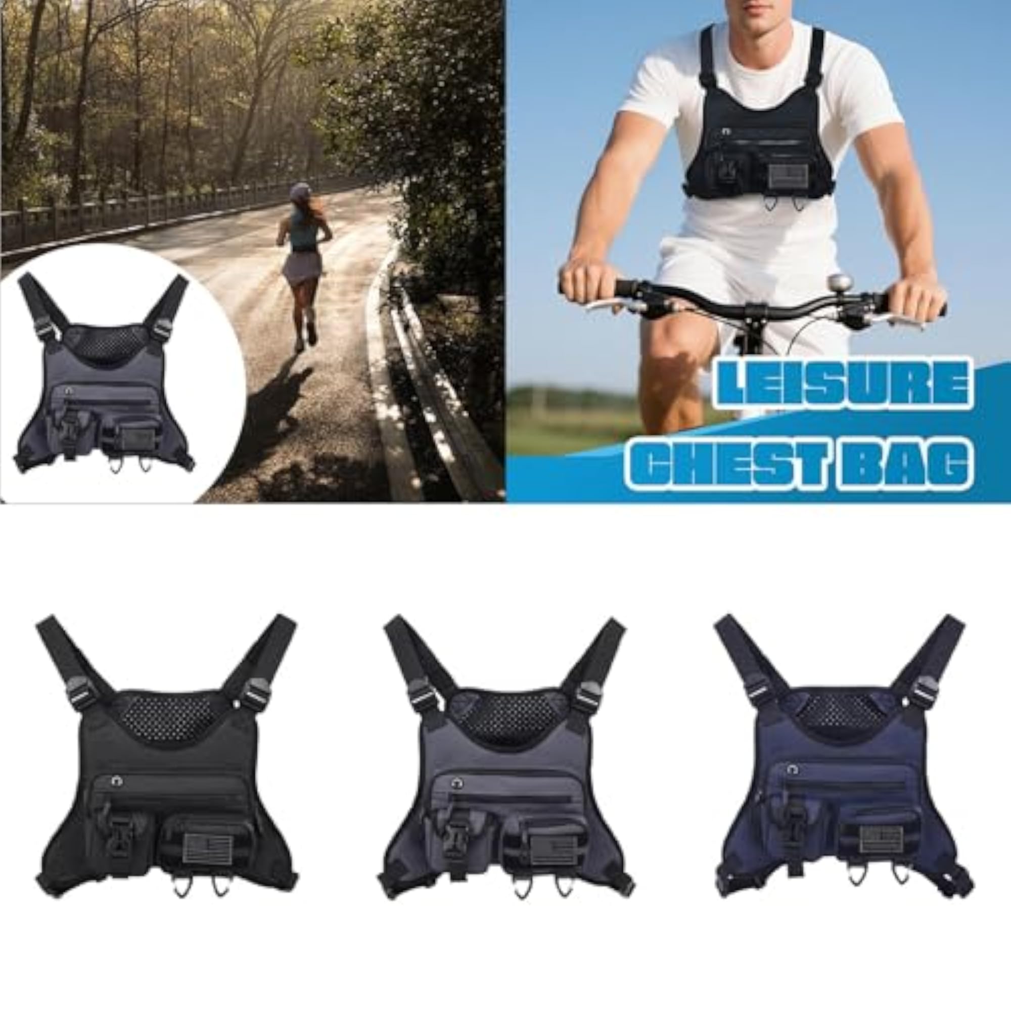 Breathable Chest Backpack for Outdoor, Men and Women