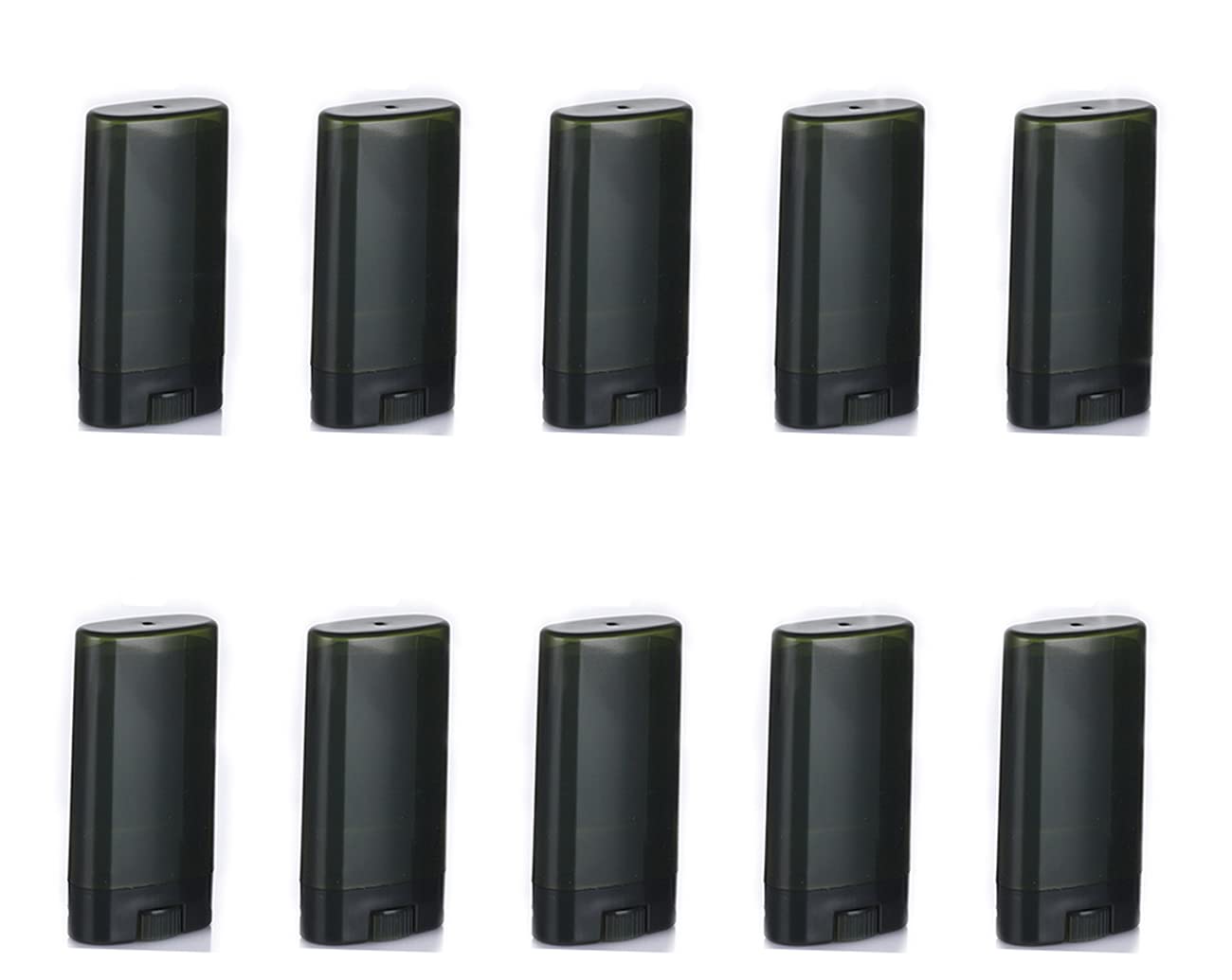 30 Packs 15ml Plastic Deodorant Containers 0 5 Oz Oval Lip Balm Tubes Twist-up Filling Stick Empty Plastic