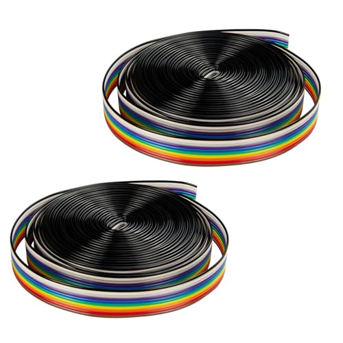 Cable plano flexible multicolor de 10 pines con paso de 1,27 mm y calibre de conductor 28 AWG