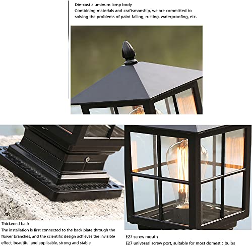 Poste de luz para exteriores impermeable IP54 con casquillo E27 para iluminación de caminos 4