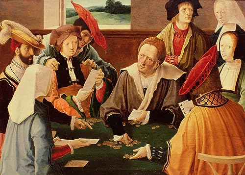 Toile les joueurs de cartes Lucas Van Leyden MSTECO 60x90cm