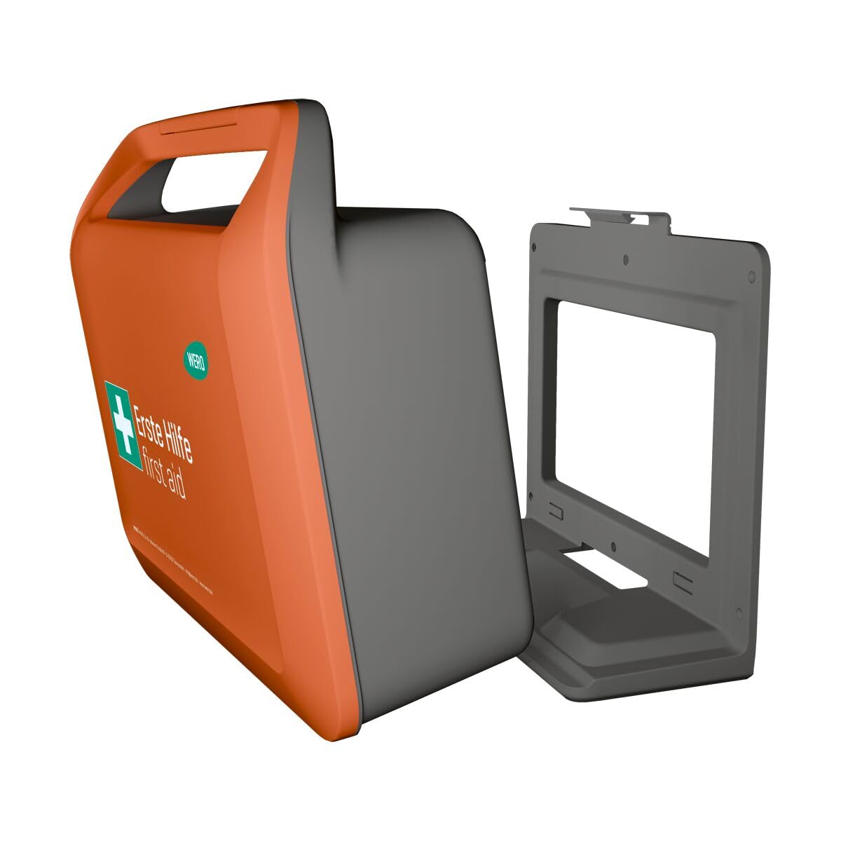 WERO Smart Case Erste-Hilfe-Koffer DIN 13157 erweitert, Allround | detektierbar, kompakt & robust, Farbleitsystem, staub- & spritzwassergeschützt, mit Wandhalterung