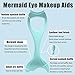 Mermaid Mascara Guard, Silicone Mascara Shield Applicator, Eyelash Comb Cosmetic Tool, Reusable Makeup Eyelash Tool, Detachable (Blue)