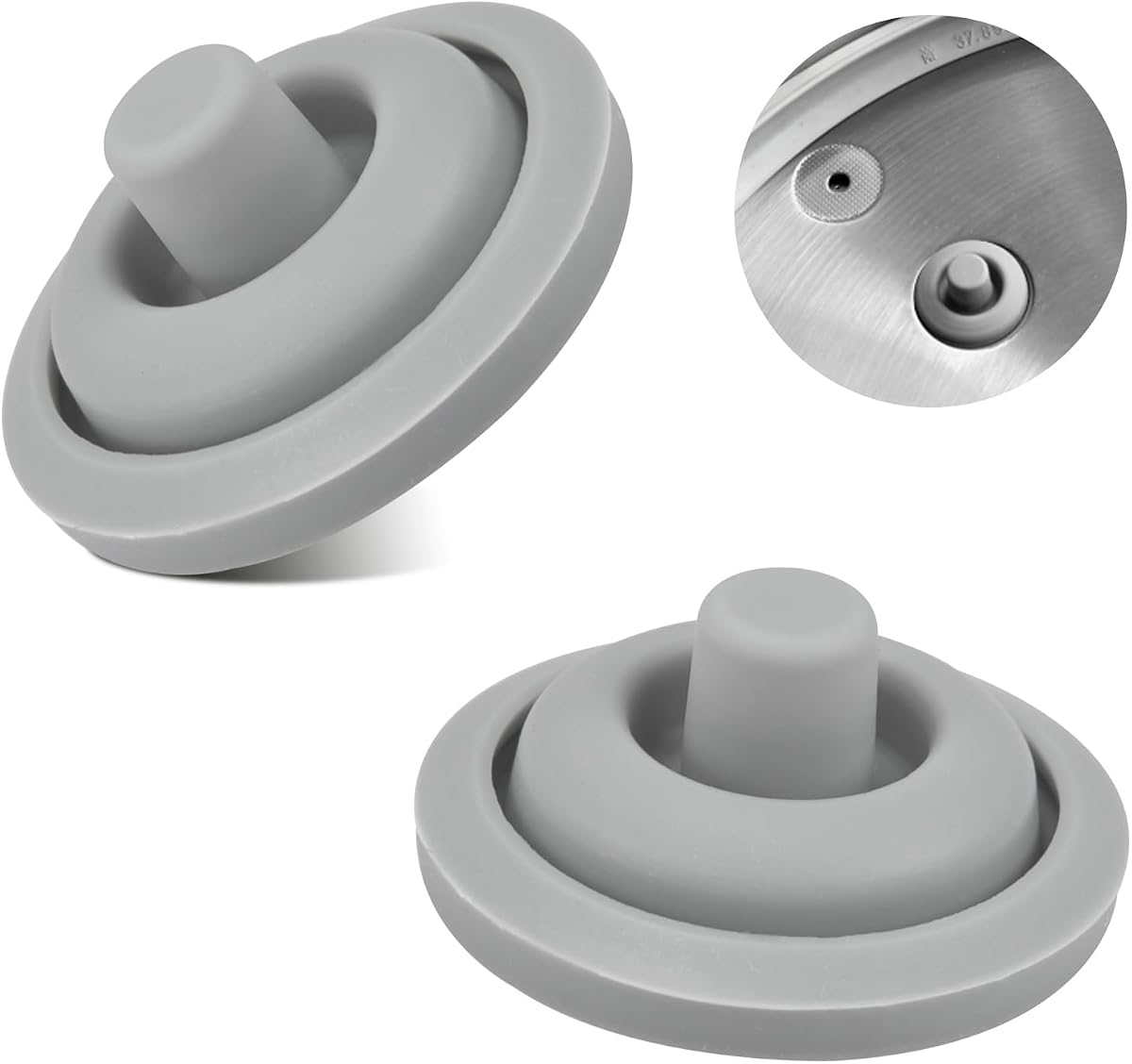 Pressure Indicator Pin Gasket W6093109502 Fits WMF Perfect & Perfect Plus Pressure Cooker, Food-Grade Silicone, Leak-Proof Cooking Indicator Replacement Gasket Seal, Accurate Pressure Regulation-2PACK