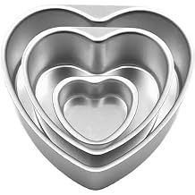 Aluminum Heart Shaped Cake Pan Set with Removable Bottom for Bread Cheesecake Chiffon Cake Baking Cake Mold Baking Tray Set of 3