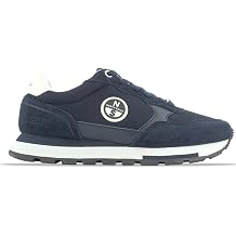 NORTH SAILS NS_57 Men's Textile and Suede Sneaker, Navy White, 10 UK