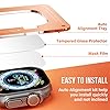 Uluck 3 Stück Panzerglas Kompatibel Apple Watch Ultra 3 (2025)/ Ultra 2/ Ultra 49mm, 3 Stück 9H Displayschutz mit Auto-Ausrichtungskit, Blasenfreie, Wasserdicht, Kratzfest