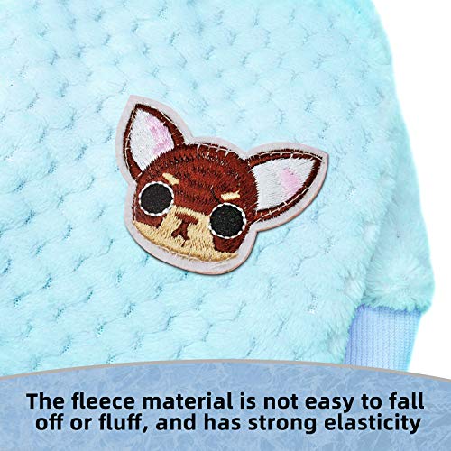Soft Fleece Sweatshirt for Medium Dog,Winter Small Dog Sweaters Puppy Clothes,Fit Small Dogs Pet Cats Chihuahua Poodles Yorkies Pugs(Blue, Small) - Thumbnail 3