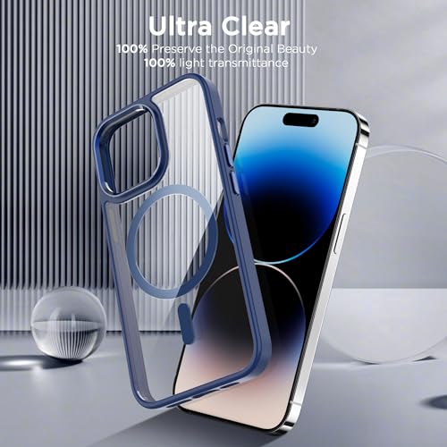 Image of CACOE Magnetic Case for iPhone 14 Pro Max 6.7 inch, Dark Blue