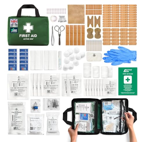180 Piece Premium First Aid Kit Bag - Includes Eyewash, 2 x Cold...