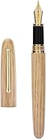 Vista 7 de Jinhao 9036 - Pluma estilográfica de madera natural hecha a mano (punta media), color roble