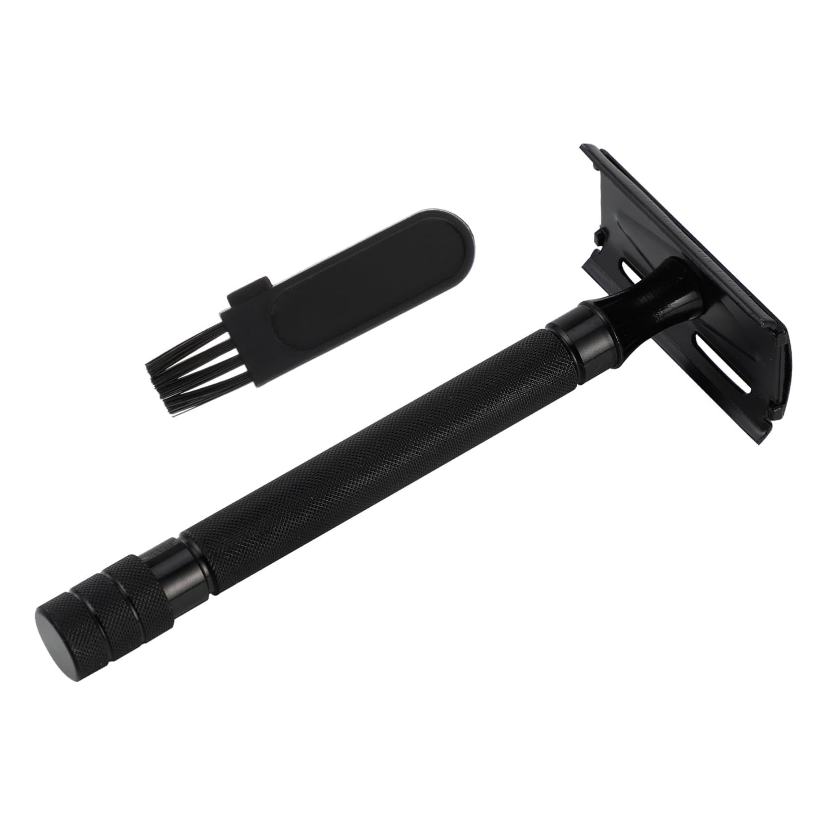 TOVINANNA Double Razor Safety Razor Manual Shaver Beard Trimmer Shaving Tool Brush