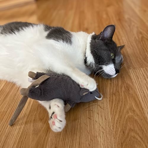 image for SPOT Big Mouse Bertha Cat Toy with Catnip – Lifelike Plush Mouse, Cr