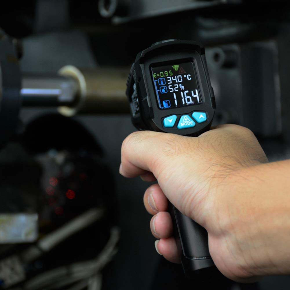 Pistolet termometru Ręczny pistolet do pomiaru temperatury na podczerwień Ręczny pistolet do pomiaru temperatury z uchwytem laserowym