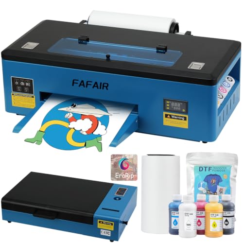 Image of FAFAIR A3 L1800 DTF Printer, DTF Transfer Machine with White Ink Mixing System & Auto Clean, High-Speed DIY Print Machine with Software, Powder, 5 x 250ml Ink, and 1 x Roll of Film(L1800+Oven)