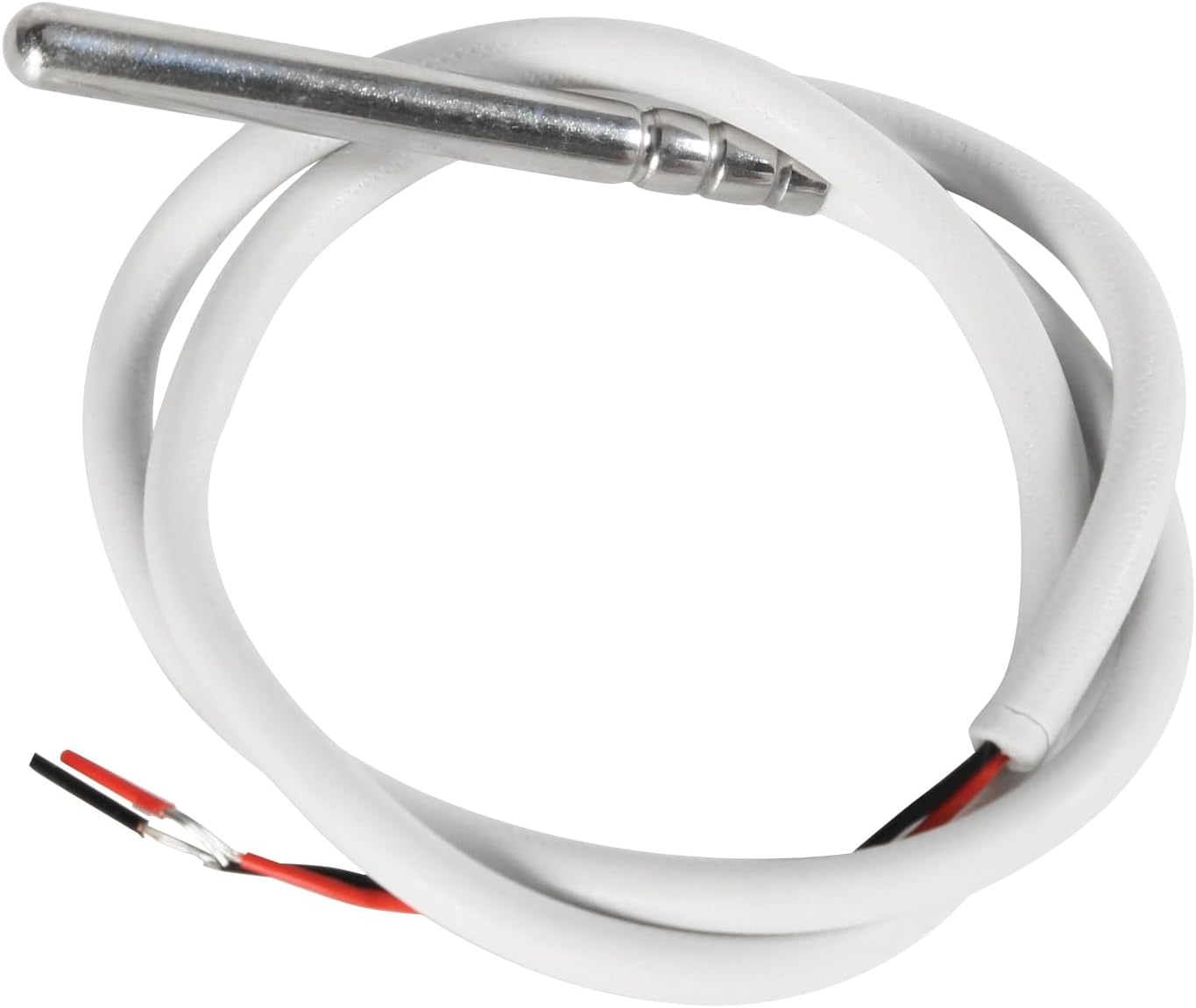 Jadeshay Temperature Sensor Probe,NTC 10K Ohm Thermistor Temperature Sensor Probe -40 ℃ to +200 ℃ Temperature Control Probe Waterproof with 0.5 Meters Cable Use with Temperature Controllers and Relays