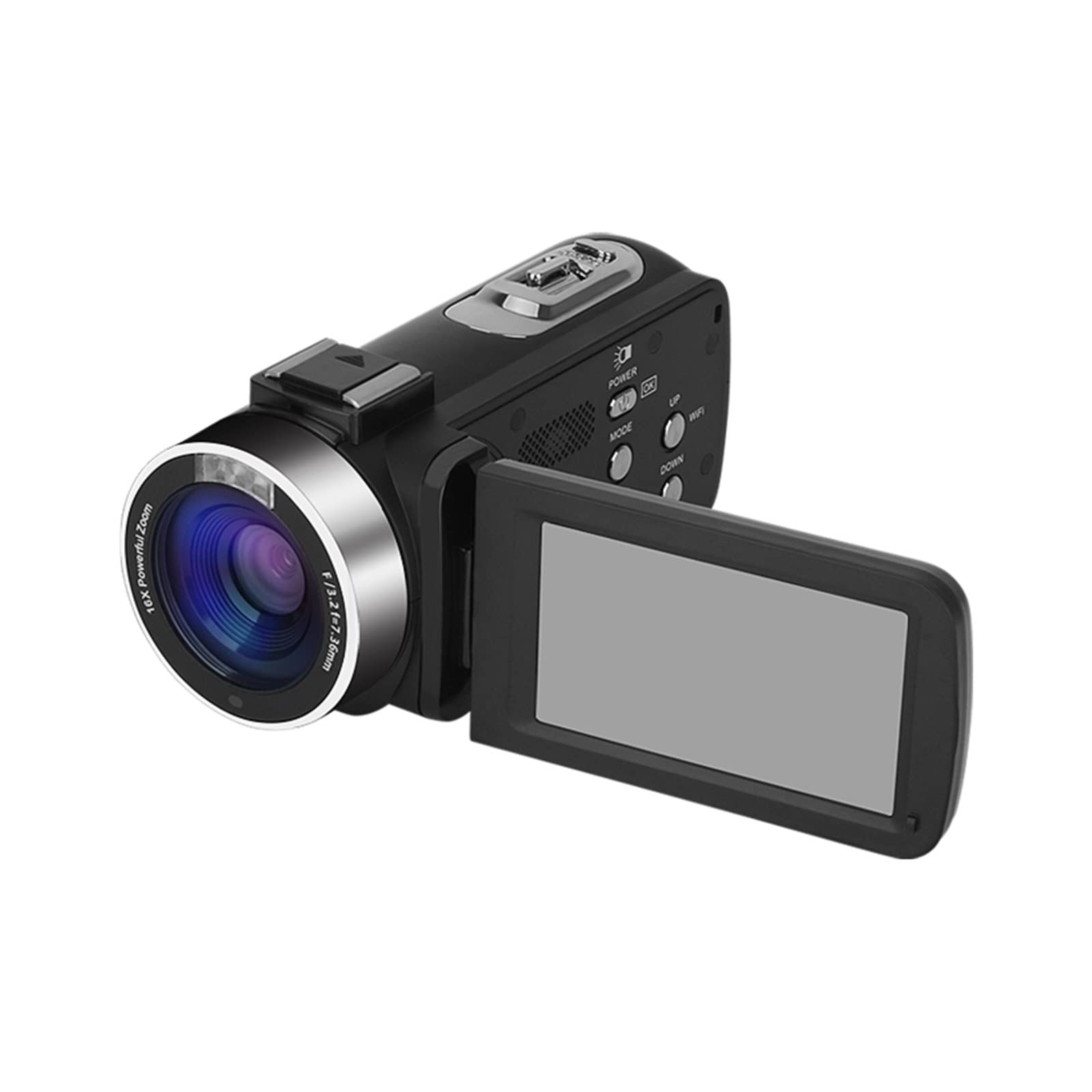 Fotocamera digitale, Fotocamere per la fotografia, Full 4K Vlog Videocamera digitale Streaming live Videocamere professionali Webcam Obiettivo grandangolare Registratore blog 18X Portatile per i viagg