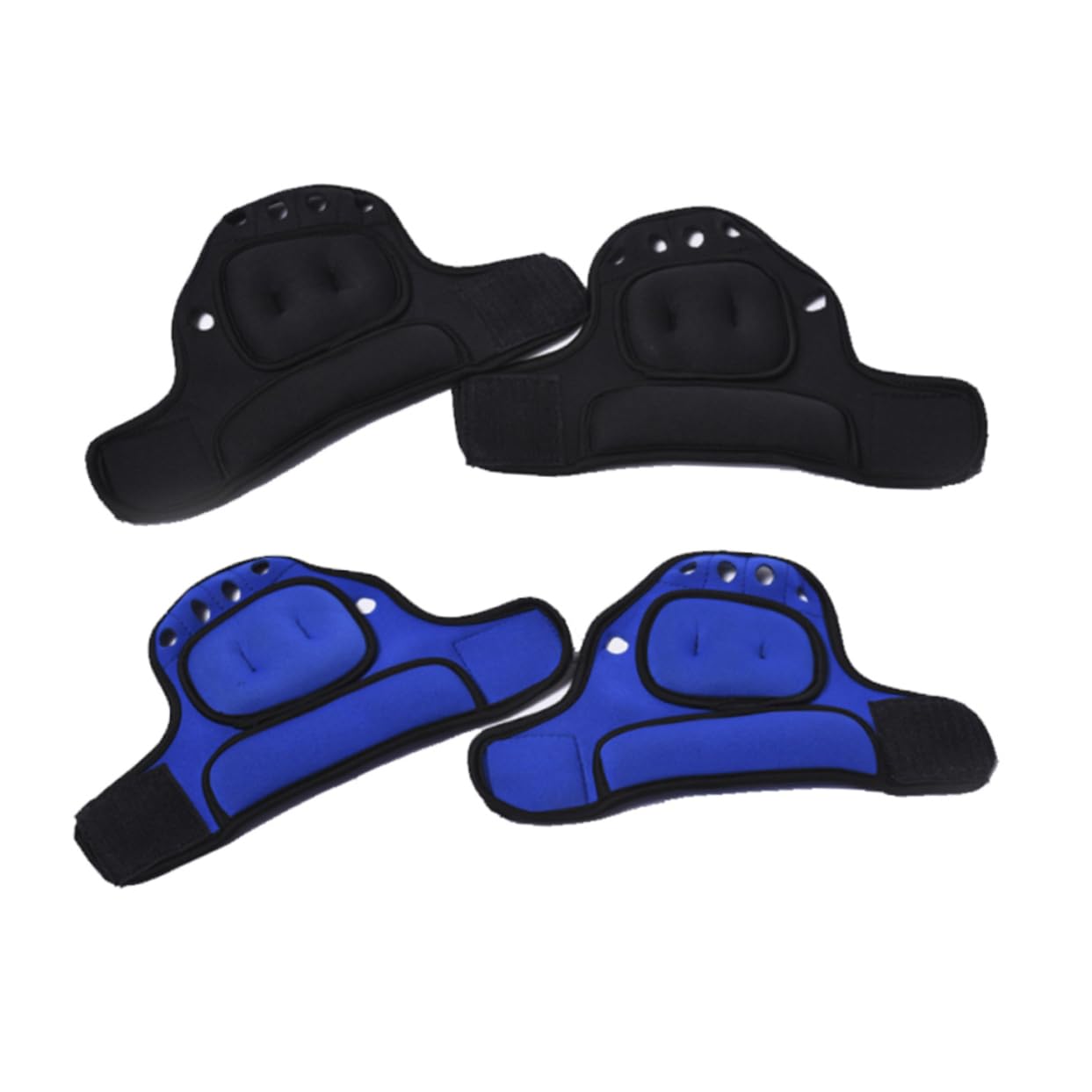 BESPORTBLE Guanti da Allenamento Pesati Donna 1 Paio 1kg, Poliestere | Fingerless, Fascia al Polso Chiusura a Strappo, Blu, per Jogging e Camminata, Traspiranti