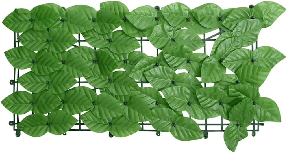 Green Leaf Design Balcony Privacy Screen Outdoor Privacy Screen Polyethylene Fabric Panels Easy Assembly for Balcony Terrace and Garden Use
