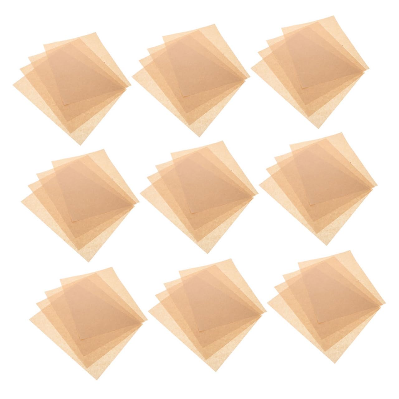 INOOMP 500 Fogli Carta da Forno Antiaderente Spessa Marrone Rustica per Pizza Panini Fritti Assorbe Grasso Fogli Resistenti al Grasso