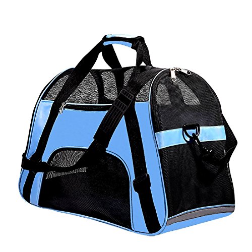 PPOGOO Pet Travel Carriers Soft Sided Portable Bags for Dogs and Cats Airline Approved Dog Carrier 22