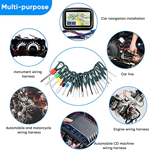 Terminal Removal Tool Kit 172 Pcs Depinning Tool Electrical Connector Pin Removal Tool Kit Pin Extractor Tool Set Wire Terminal Release Tool For Automotive Car Household Devices #TOP6