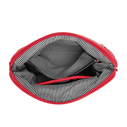 Image of SG SUGU Lunar Lightweight Medium Dome Crossbody Bag Shoulder Bag with Tassel | Zipper Pocket | Adjustable Strap