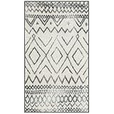 Maples Rugs Abstract Diamond Modern Distressed Kitchen Rugs Non Skid Accent Area Floor Mat [Made in USA], 1'8 x 2'10, Neutral