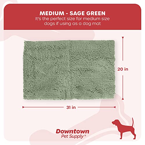 My Doggy Place - Microfiber Door Mat - Soft And Plush Pet Mat For Every Room Of The House - Dirt And Water Absorbent Mat - Washer & Dryer Safe Non-Slip Mat - Sage Green - M - 31 X 20 In #TOP5