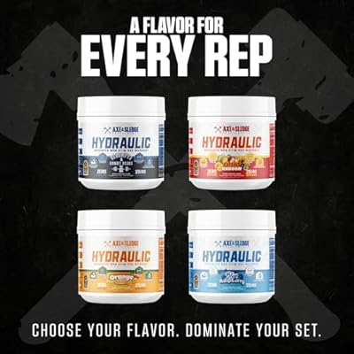 Axe & Sledge Hydraulic Stim-Free Pre-Workout Powder for Men & Women | Performance, Stamina, Focus, Pumps | L-Citrulline, Beta Alanine, Creatine, Caffeine-Free, Deadlifts & Gummy Bears