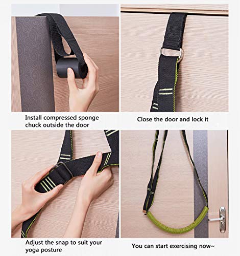 Yoga Strap for Stretching, Leg Stretcher Pilates Equipment for Home Gym, Back Bend Assist Trainer Waist Flexibility Workout Bands for Physical Therapy Ballet Dance Splits Gymnastics (Grey)