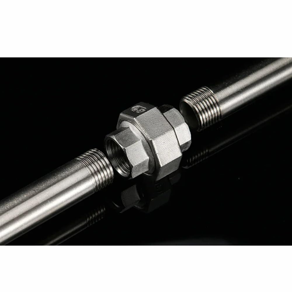 Junta de tubería de acero inoxidable 304, accesorios de hardware fundido de 1/4 a 1-1/2 pulgadas con roscas internas y externas, conectores de fontanería duraderos para varias aplicaciones
