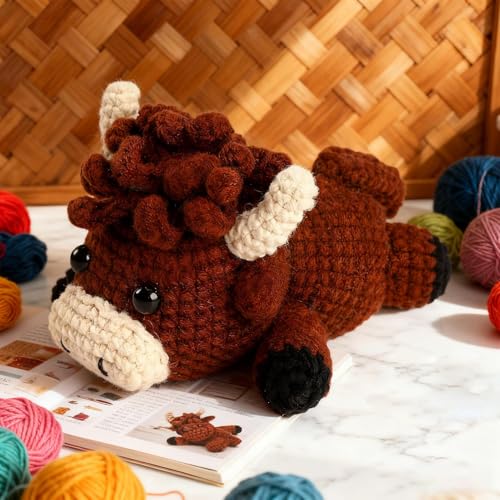 Kit de crochet de vache avec tutoriel vidéo pas à pas