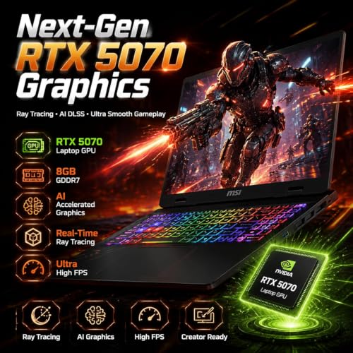 Image of msi Crosshair 18 HX AI 18 inch Gaming Laptop, Intel Core Ultra 9 275HX (24 Cores, Up to 5.4 GHz), NVIDIA RTX 5070, 18 inch QHD+ (2560 x 1600) 240Hz, 64GB RAM DDR5, 1TB NVMe SSD, Windows 11 Pro, W /Accessories