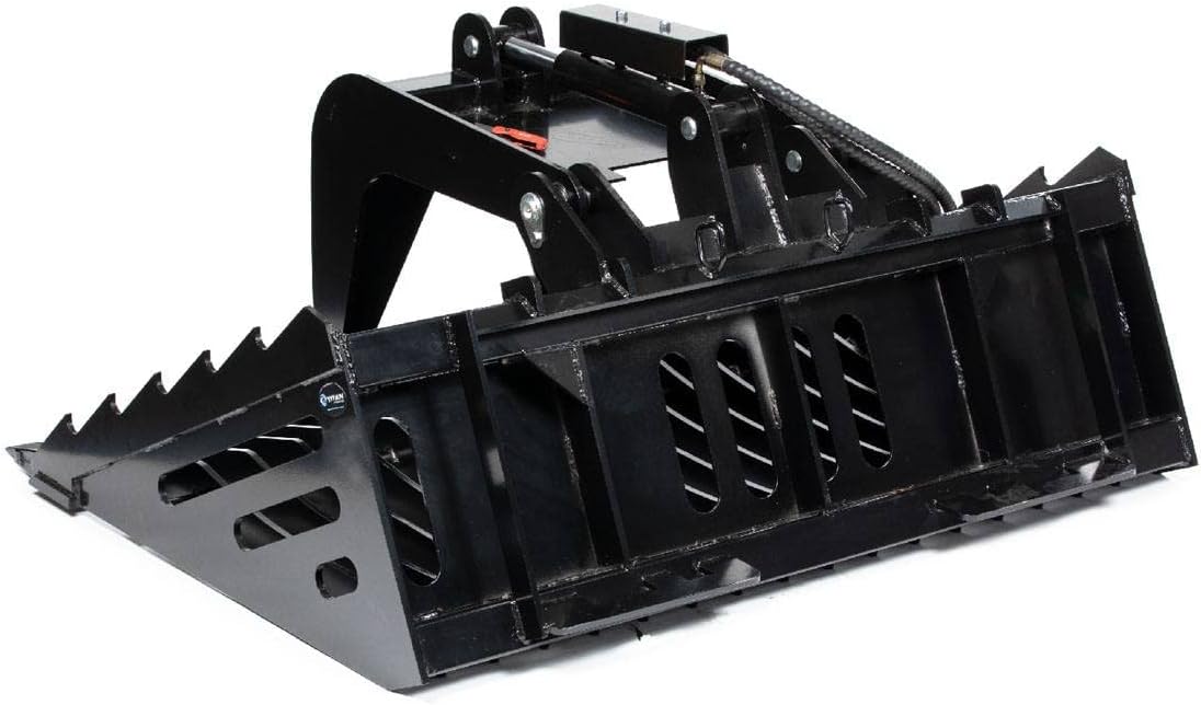 Universal Skid Steer Fine Grade Rock Grapple Skeleton Rake with Teeth ...