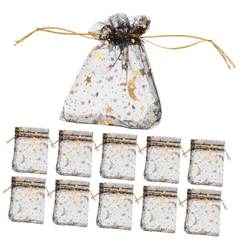 OSOLADY Lot De 100 Sachets En Organza Transparents Élégants Avec Cordon De Serrage Pour Bijoux Fête De Mariage Friandises 9 Cm