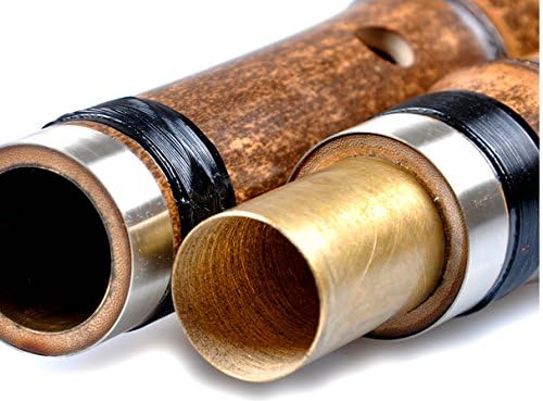 OrientalMusicSanctuary ATTESTED: Dong Xue Hua Performers' Level Purple Bamboo Xiao Flute - Chinese Shakuhachi Xiao Flute (Right Handed Key of F)