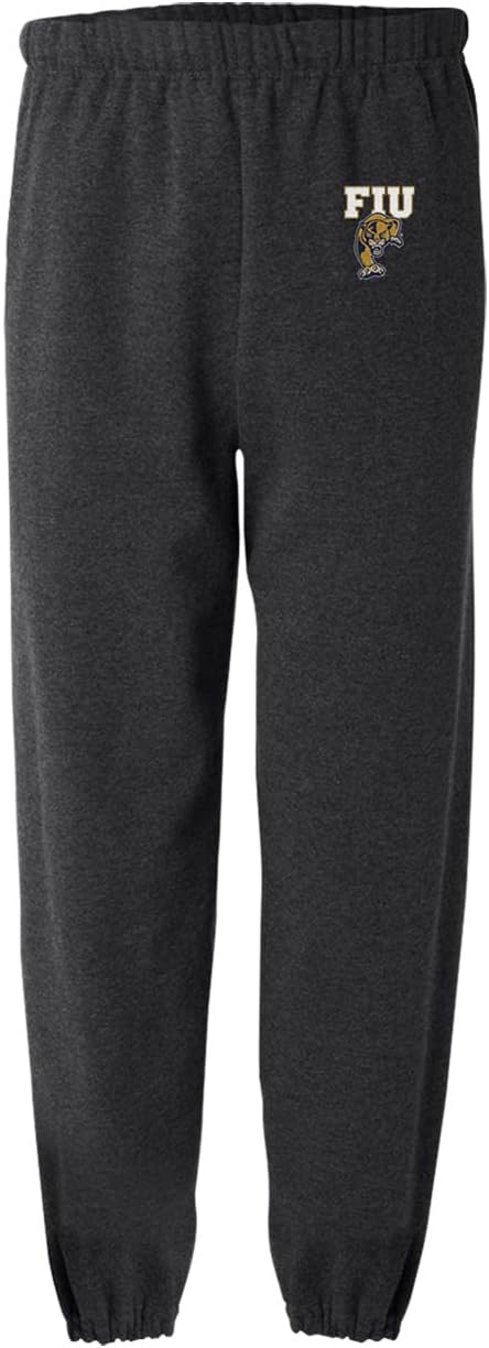 LOGOVISION Florida International University Primary Logo Mens Jogger Sweatpants, Charcoal Heather, XX-Large