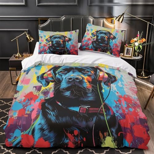 Parure de couette chien microfibre de qualité supérieure King 220x240cm - 2