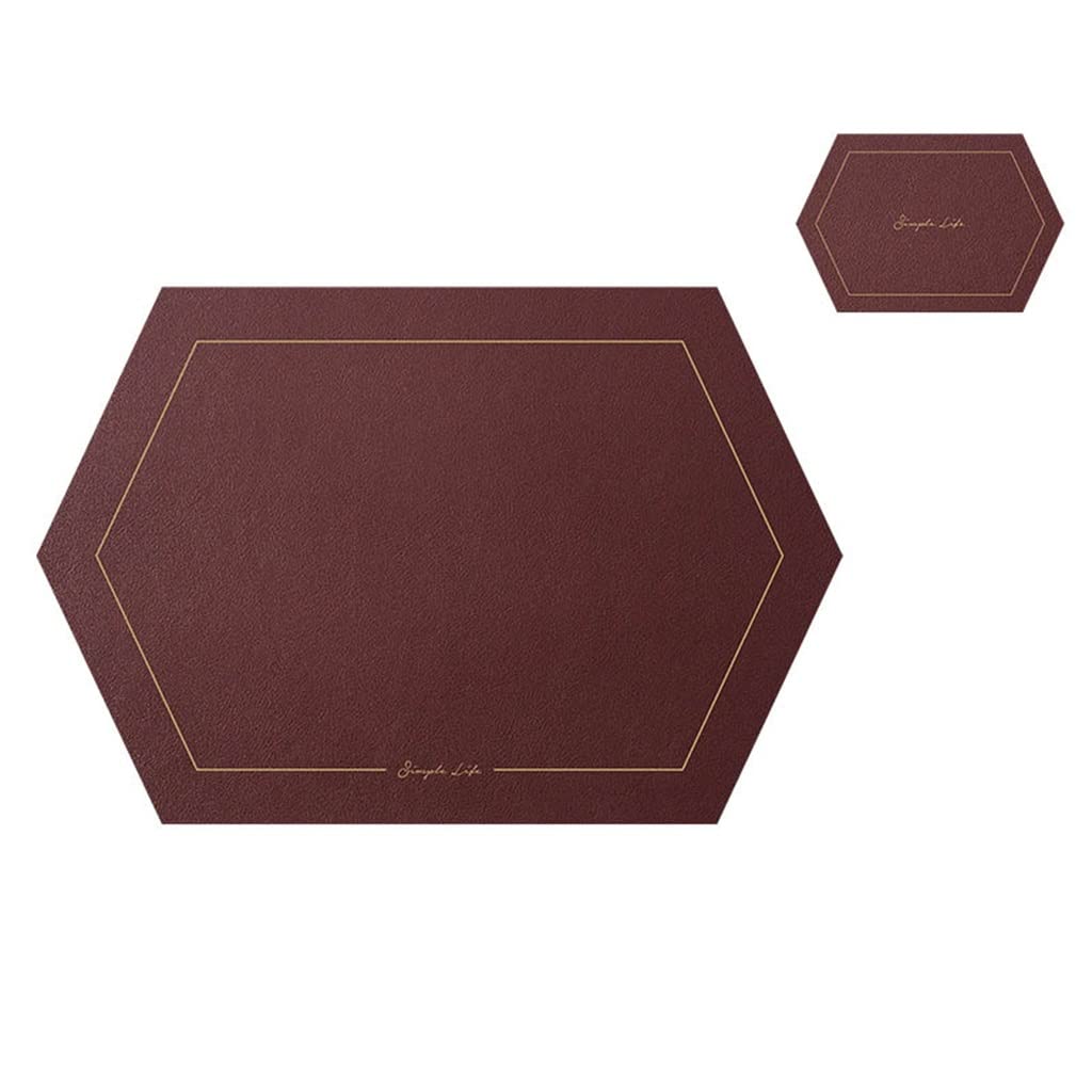 IANSHFKN 4 Pcs Tableware Pad Placemat Table Mat Leather Heat Insulation Placemats Disc Coaster for Dining