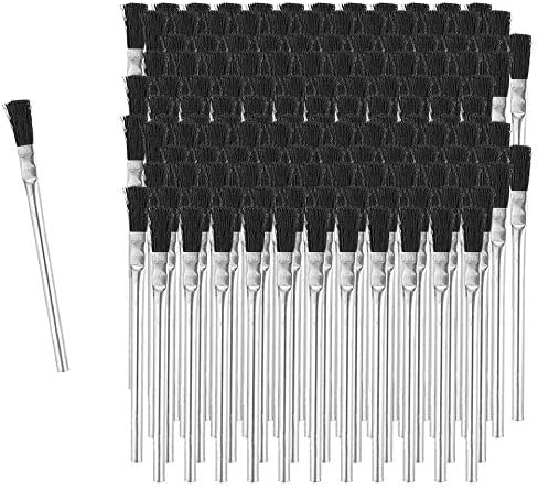 Fulton Acid Glue Applicator Brushes Made with Horse Hair Bristles | Tin Metal Tubular Ferrule Handle | Apply Grease Glue Oil Flux and Chemicals | Ideal for Home, School, and Workshop (144 Brushes)